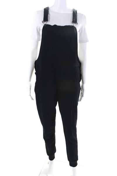 The Great Fantastic Womens Cotton Jogger Leg One Piece Overalls Black Size XS