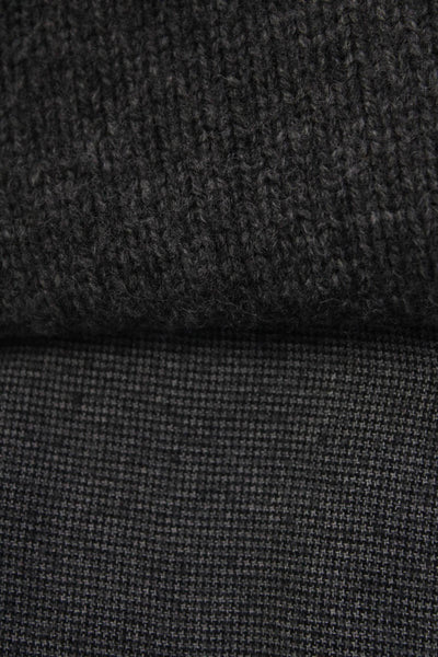 Polo Ralph Lauren J Crew Mens Buttoned Half Zipped Sweater Top Gray Size M Lot 2