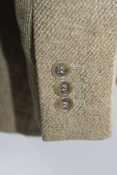 Ermenegildo Zegna Soft Mens Three Button Blazer Jacket Brown Size 48