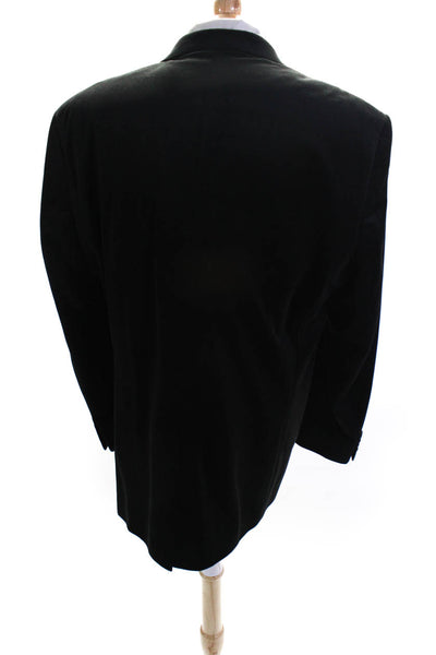 Lauren Ralph Lauren Mens Two Button Blazer Jacket Black Size 46 Long