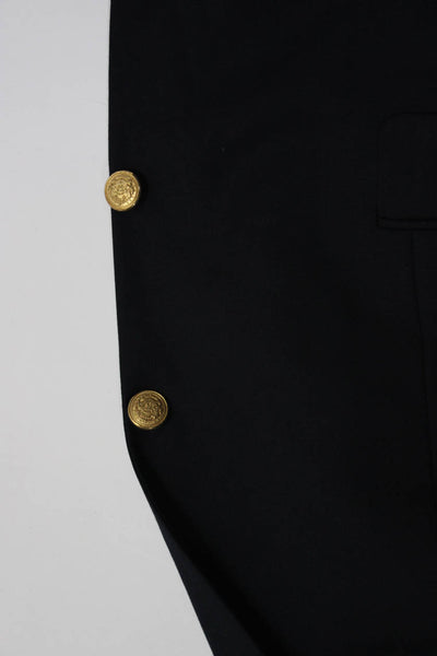 Hickey Freeman Mens Two Button Boadroom Blazer Jacket Black Size 41 Regular