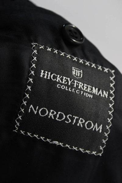 Hickey Freeman Mens Two Button Boadroom Blazer Jacket Black Size 41 Regular