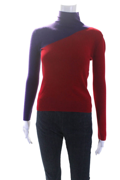 Emporio Armani Womens Multi High Neck Sweater Red Size 4 13615759
