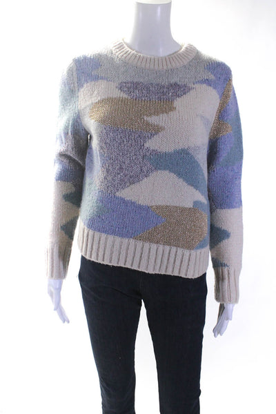 La Vie Rebecca Taylor Womens Fluffy Aire Sweater Blue Size 4 14245568