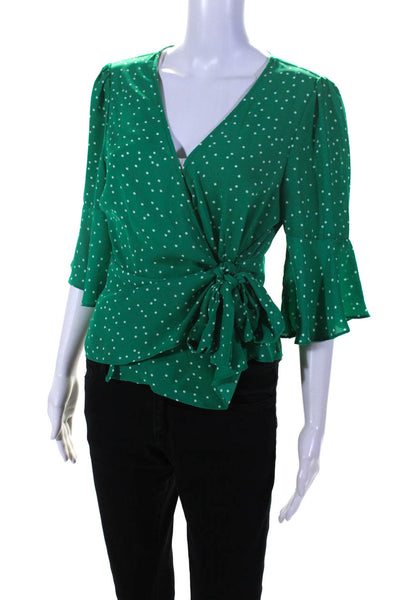 BB Dakota Womens Dotty By Nature Top Green Size 2 14025689