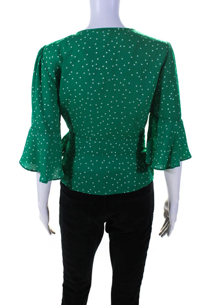 BB Dakota Womens Dotty By Nature Top Green Size 2 14025689