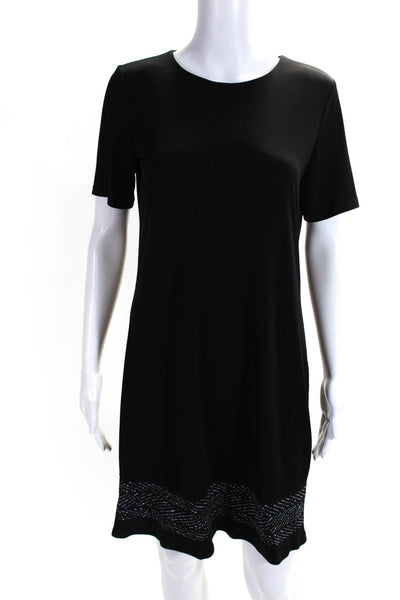 Michael Michael Kors Womens Jersey Knit Knee Length T-Shirt Dress Black Size S