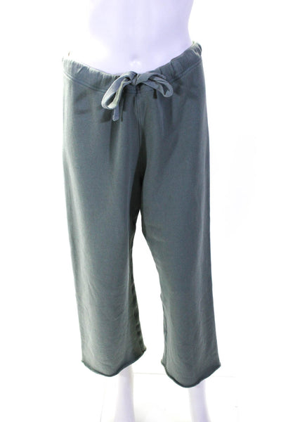Frank & Eileen Womens Catherine Wide Leg Crop Favorite Sweatpants Sage Medium