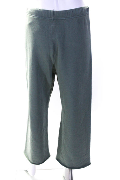 Frank & Eileen Womens Catherine Wide Leg Crop Favorite Sweatpants Sage Medium