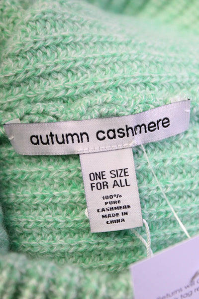 Autumn Cashmere Womens Ribbed Knit Beanie Hat Fuzzy Mint Cashmere One Size