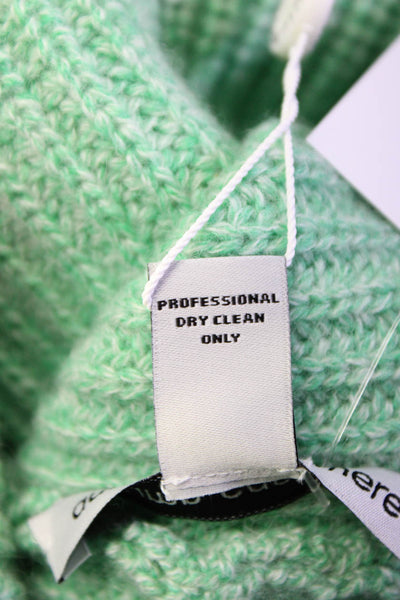 Autumn Cashmere Womens Ribbed Knit Beanie Hat Fuzzy Mint Cashmere One Size