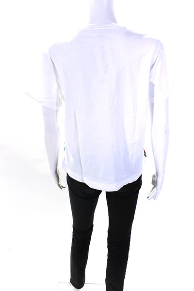 Stella McCartney Kids Girls Crewneck Short Sleeves Graphic T-Shirt White Size 14