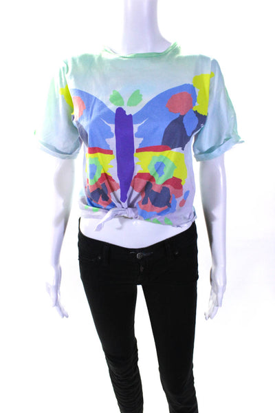 Stella McCartney Kids Girls Crewneck Short Sleeves Multicolor T-Shirt Size 14