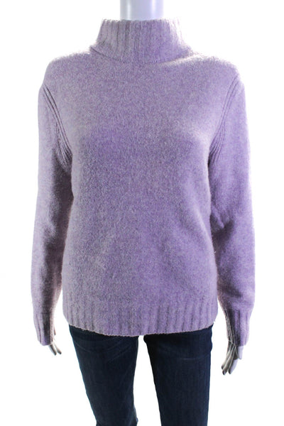 J Crew Womens Purple Turtleneck Long Sleeve Pullover Sweater Top Size S