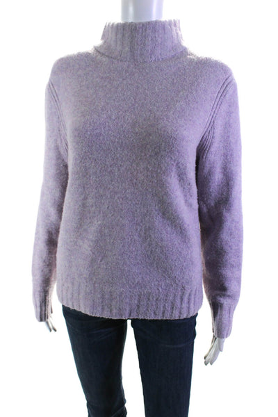 J Crew Womens Purple Turtleneck Long Sleeve Pullover Sweater Top Size S