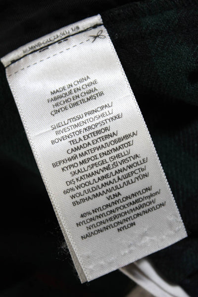 Polo Ralph Lauren Womens Plaid Fringe Seam Pants Green Size 8 12278269