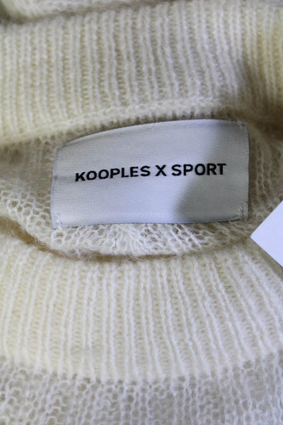 Sport the Kooples Women's Cable Knit Long Sleeve Pullover Sweater Cream Size 2