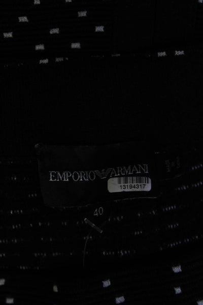 Emporio Armani Womens Dot Printed Pencil Skirt Black Size 4 13194317