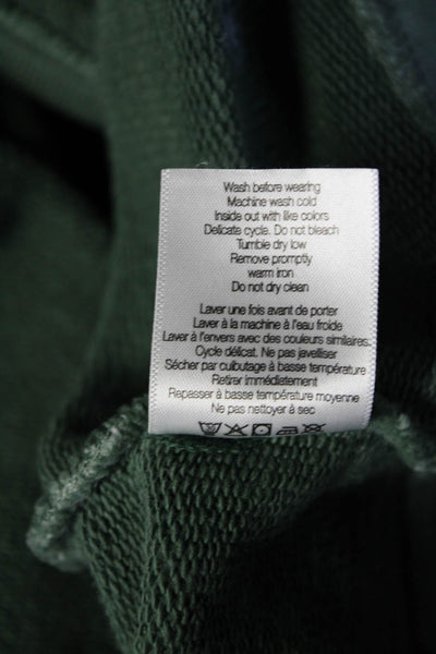Veronica Beard Women's Cotton Long Sleeve Crewneck T-shirt Green Size M