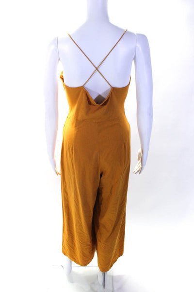 MINKPINK Womens Marigold Cowl Neck Jumpsuit Yellow Size 6 13530797