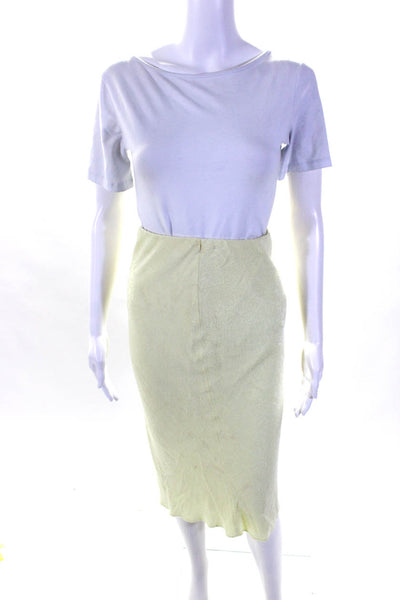 krisa Womens Boa Midi Skirt Green Size 0 13070961