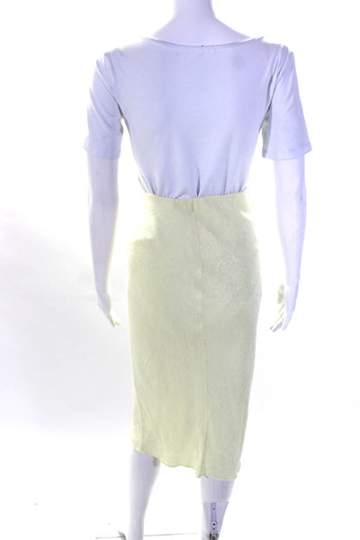 krisa Womens Boa Midi Skirt Green Size 4 13228036