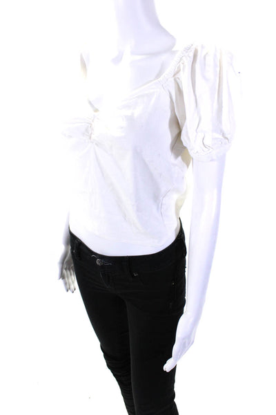 Marissa Webb Collective Womens White Wrap Crop Top White Size 10 14112185