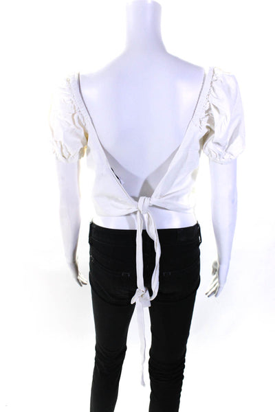 Marissa Webb Collective Womens White Wrap Crop Top White Size 6 14112142