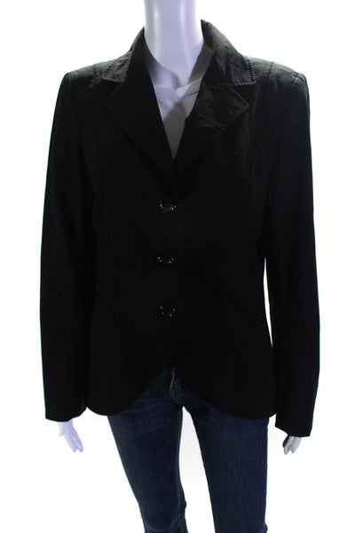 Lafayette 148 New York Women's Wool Button Down Jacket Black Size 10