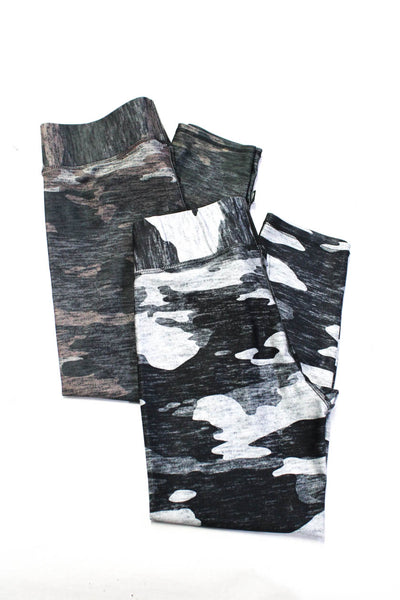 Terez Womens Camouflage Printed Leggings Pants Gray Size M Lot 2