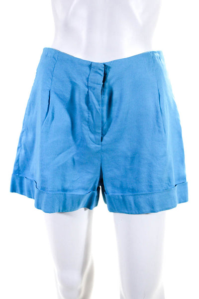 rag & bone Womens Jess Linen Shorts Blue Size 8 13981646