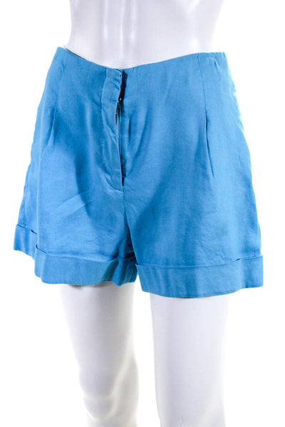 rag & bone Womens Jess Linen Shorts Blue Size 14 13981284