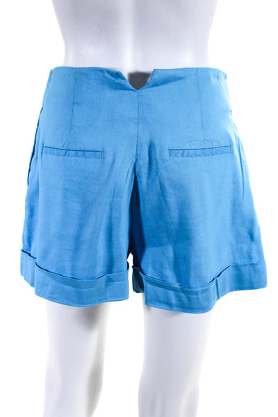 rag & bone Womens Jess Linen Shorts Blue Size 8 13981646