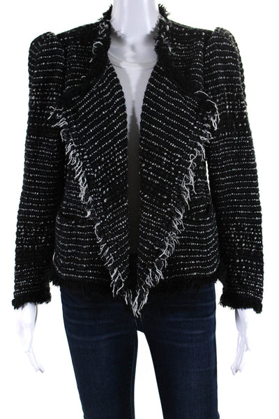 Iro Womens Diana Tweed Jacket Black Size 6 13448787