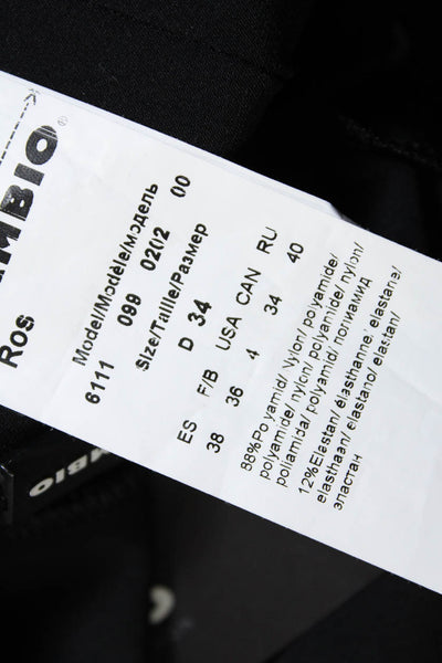 Cambio Womens Ros Pleated Buttoned Zipped Skinny Leg Pants Black Size EUR34
