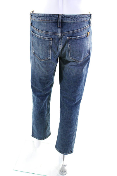 Joes Mens Mid Rise Zip Up Straight Leg Jeans Pants Medium Wash Blue Size 27