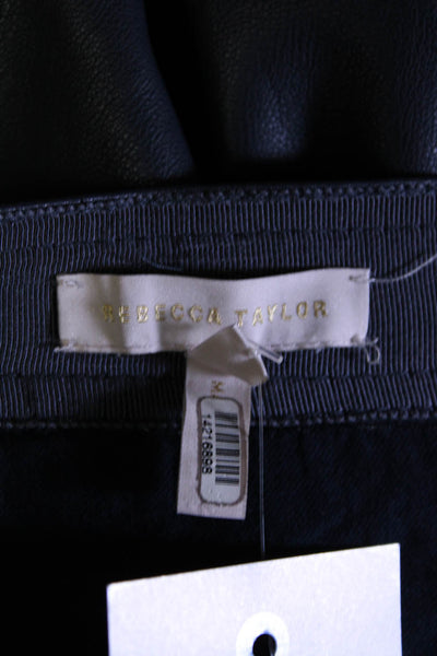 Rebecca Taylor Womens Navy Faux Leather Skirt Blue Size 2 14215747
