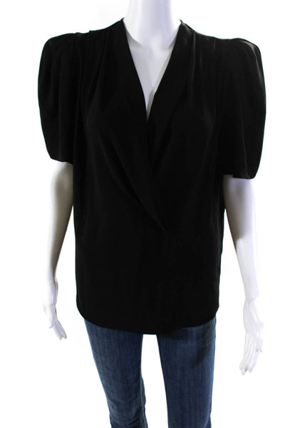 Iro Womens Black Puff Sleeve Top Black Size 6 13448691