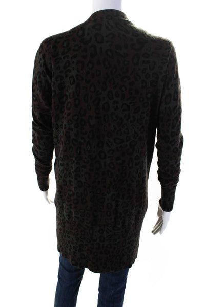 Sanctuary Womens Leopard Lenox Cardi Brown Size 2 14203758