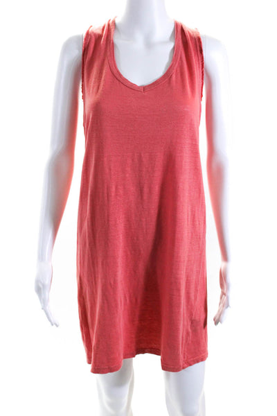 Etoile Isabel Marant Womens Sleeveless Scoop Neck Short Tank Dress Coral Size L