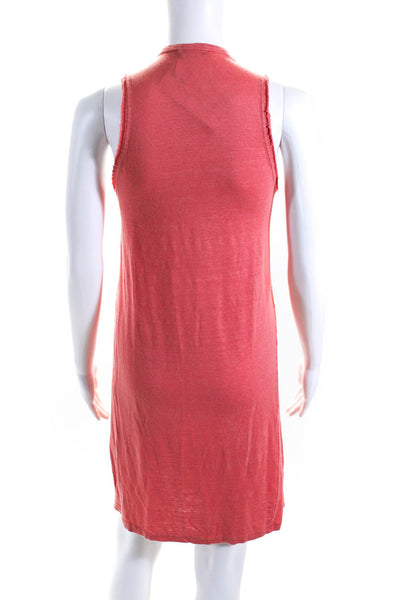 Etoile Isabel Marant Womens Sleeveless Scoop Neck Short Tank Dress Coral Size L