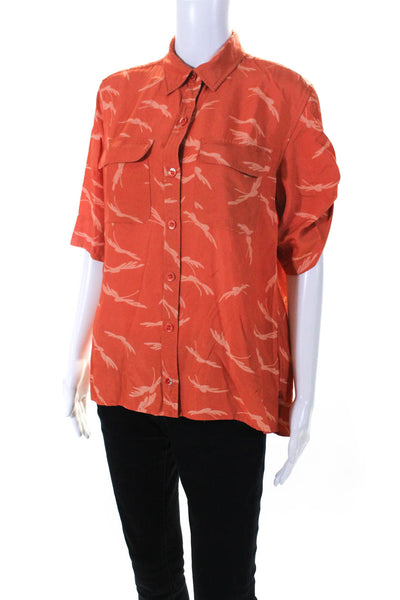 Equipment Womens Marilau Top Orange Size 4 13986587