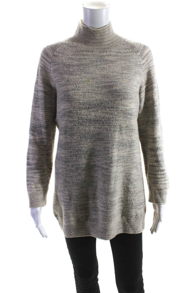 Missoni Orange Label Womens Knit Mock Neck Long Sleeve Sweater Gray Size 44