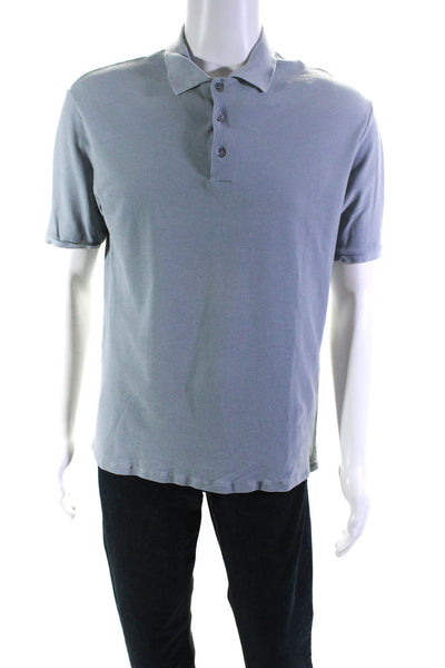 Zanone Men's Collar Short Sleeves Polo Shirt Green Size 54