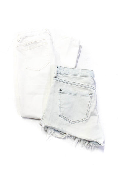 Free People Womens Distressed Jeans Shorts Blue Size 28 27 Lot 2