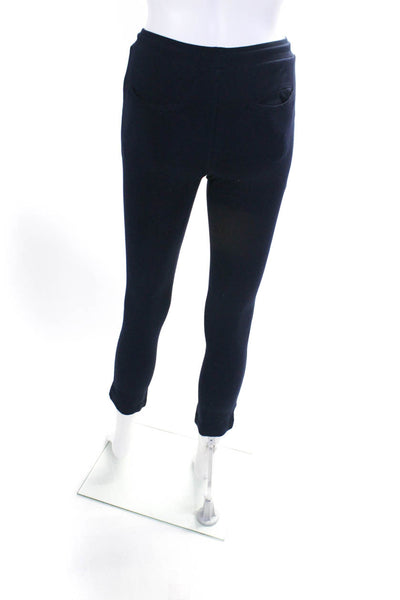 Ounce Womens Ruched Drawstring Tied Skinny Leg Athletic Pants Navy Size 12