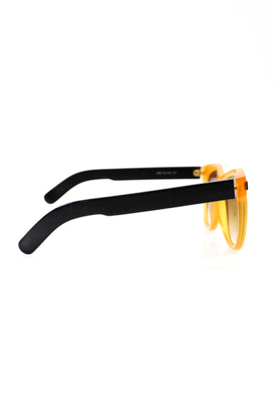 Krizia Womens Colorblock Square Framed Sunglasses Yellow 127mm