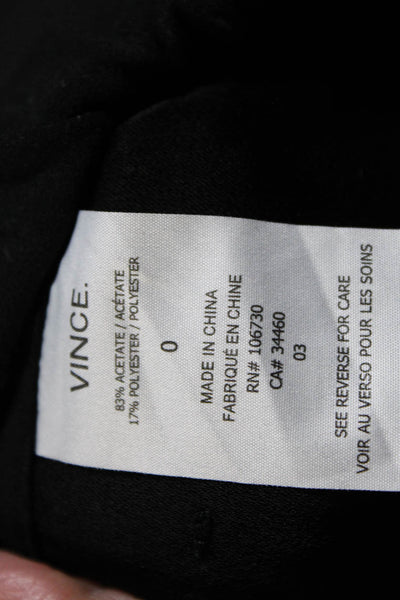 Vince Women's Elastic Waist Slim Tapered Cargo Pants Black Size 0