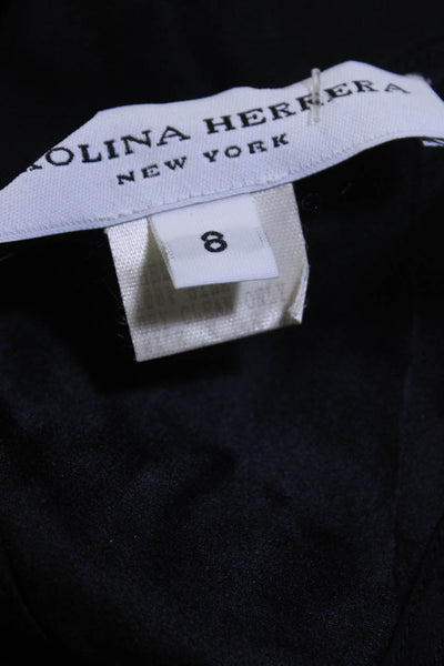 Carolina Herrera Women's Scoop Neck Sleeveless Tank Top Black Size 8