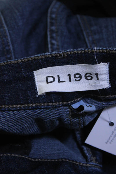 DL1961 Womens Cotton Denim Mid-Rise Distressed Bridget Boot Jeans Blue Size 26